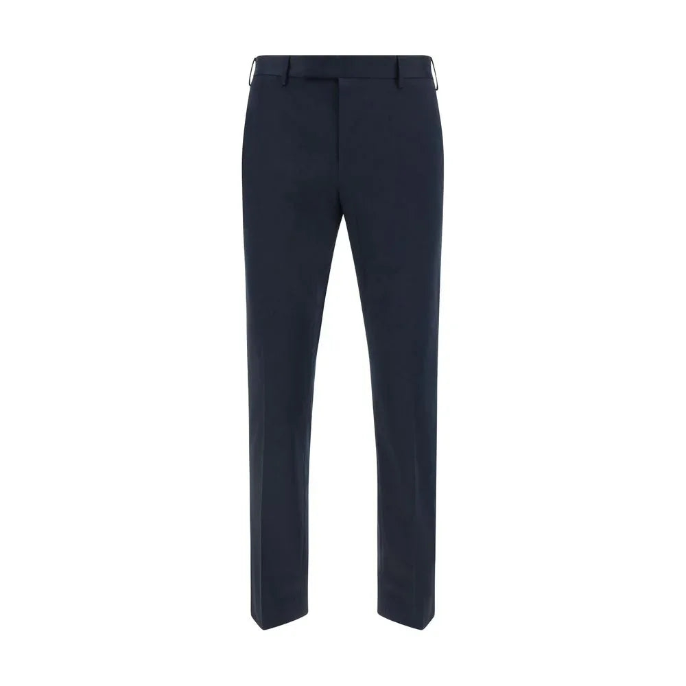 PT Torino Blue Cotton Casual Pants - Zeiniez