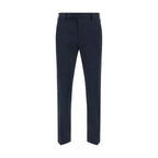 PT Torino Blue Cotton Casual Pants - Zeiniez