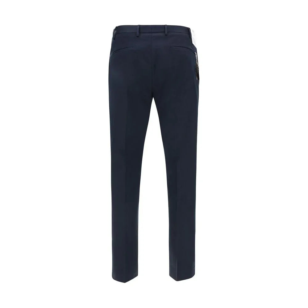 PT Torino Blue Cotton Casual Pants - Zeiniez