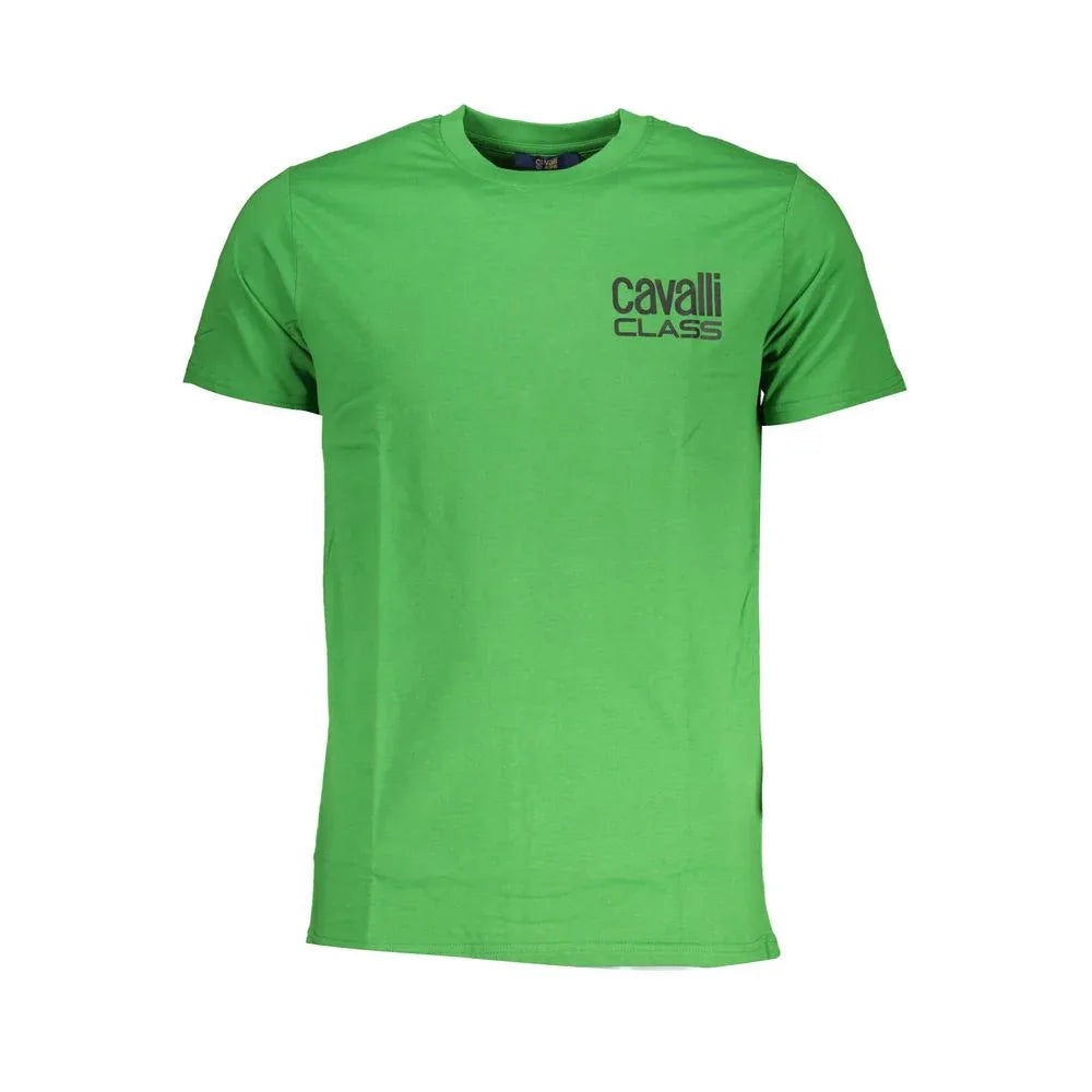 Cavalli Class Verde Cotton Men T-Shirt - Zeiniez