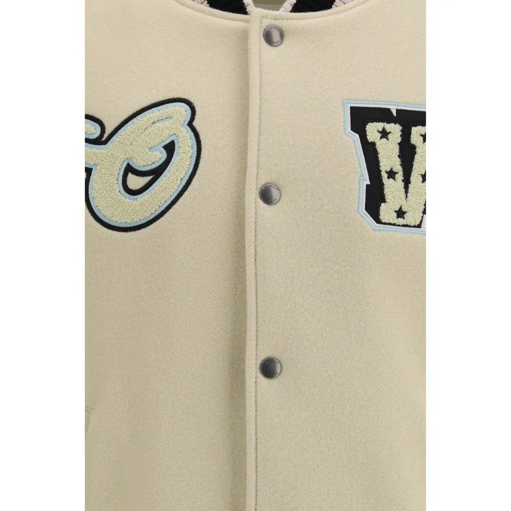 Off-White Beige Wool Bomber - Zeiniez