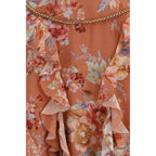 Zimmermann Orange Cotton Long Skirt - Zeiniez