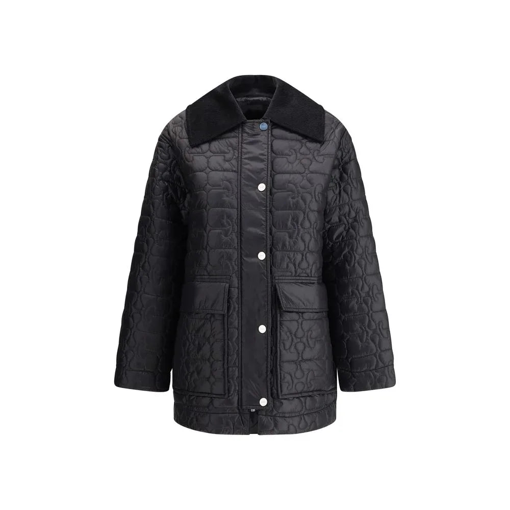 Ganni Gray Nylon Coat - Zeiniez