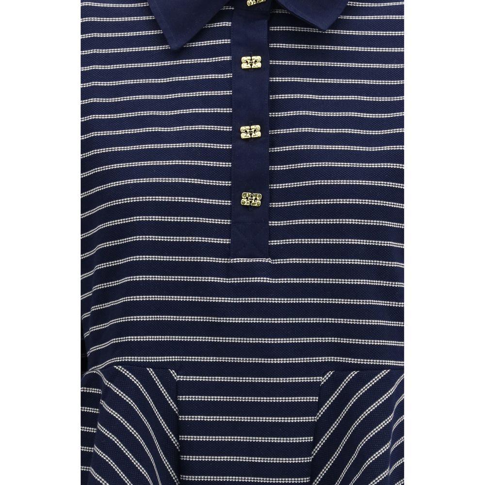 Ganni Blue Cotton Polo Shirt - Zeiniez