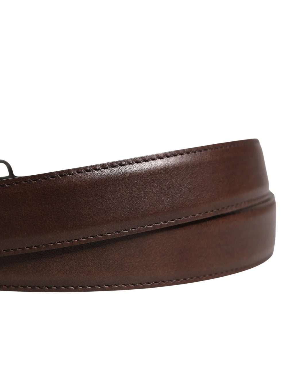 Dolce & Gabbana Men Brown Classic Leather Metal Buckle Belt - Zeiniez