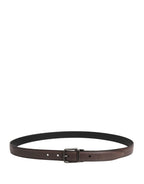 Dolce & Gabbana Men Brown Classic Leather Metal Buckle Belt - Zeiniez