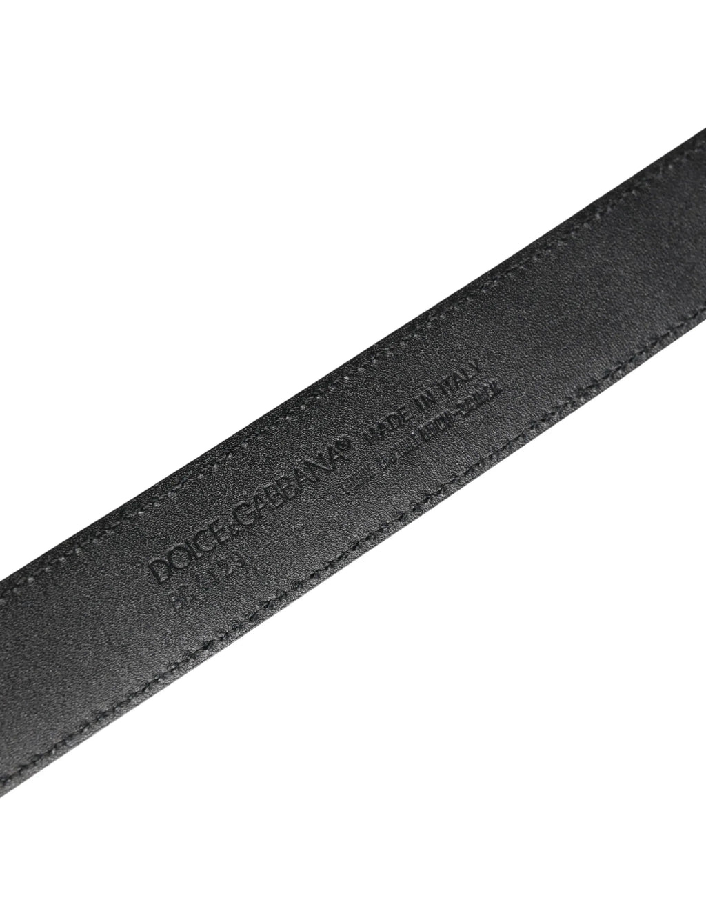 Dolce & Gabbana Men Black Exotic Leather Logo Buckle Belt - Zeiniez