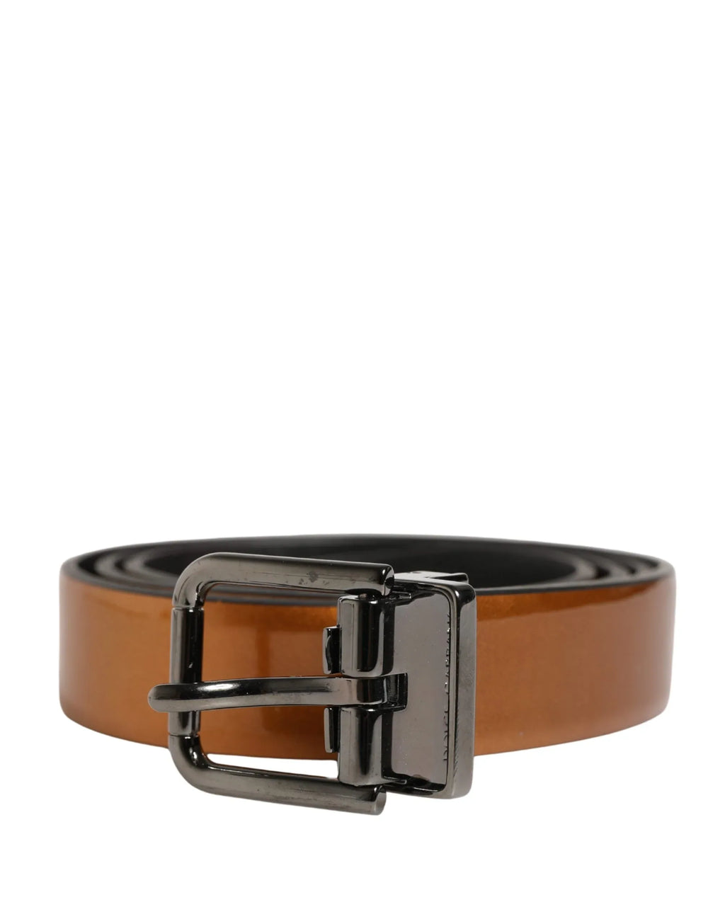 Dolce & Gabbana Men Brown Classic Leather Metal Buckle Belt - Zeiniez