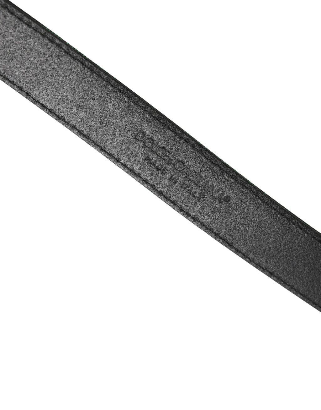 Dolce & Gabbana Men Green Lurex Polyester Metal Buckle Belt - Zeiniez