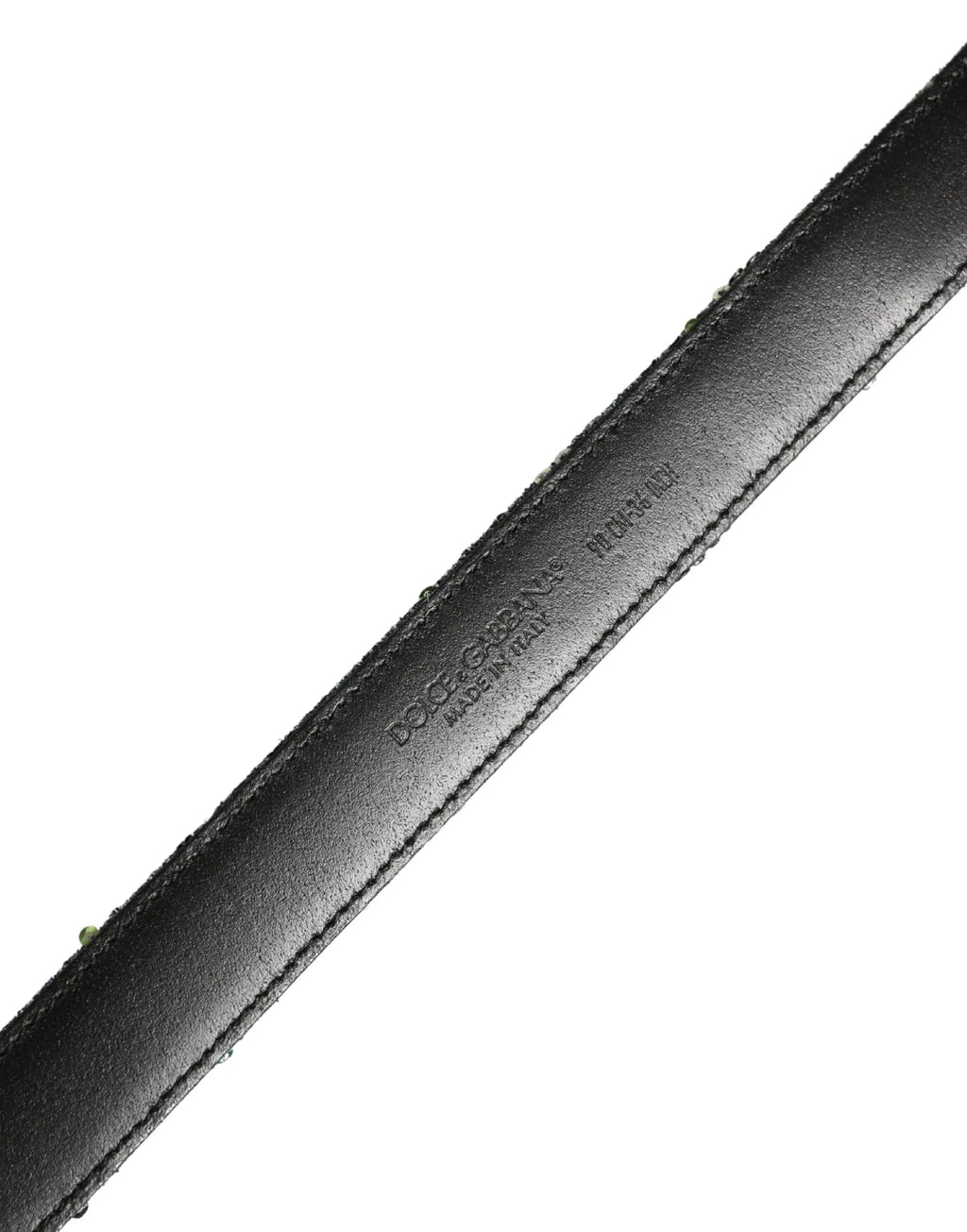 Dolce & Gabbana Men Multicolor Sequin Silver Metal Buckle Belt - Zeiniez