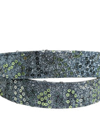 Dolce & Gabbana Men Multicolor Sequin Silver Metal Buckle Belt - Zeiniez