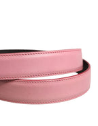 Dolce & Gabbana Men Pink Classic Leather Metal Buckle Belt - Zeiniez