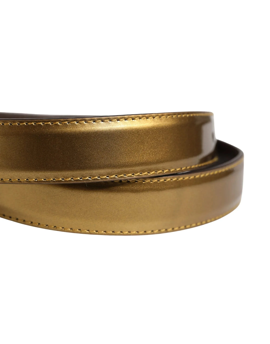 Dolce & Gabbana Men Gold Classic Leather Metal Buckle Belt - Zeiniez