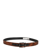 Dolce & Gabbana Men Brown Classic Polyester Metal Buckle Belt - Zeiniez