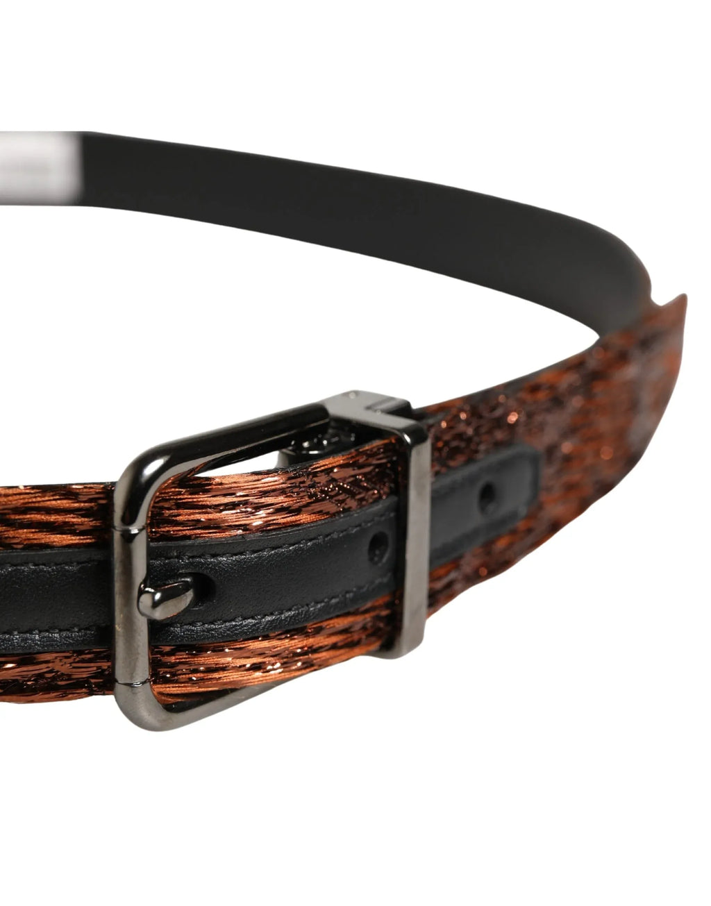 Dolce & Gabbana Men Brown Classic Polyester Metal Buckle Belt - Zeiniez