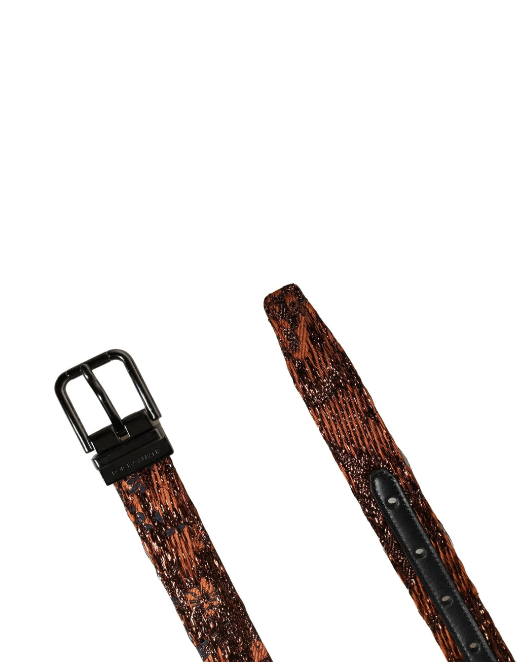 Dolce & Gabbana Men Brown Classic Polyester Metal Buckle Belt - Zeiniez