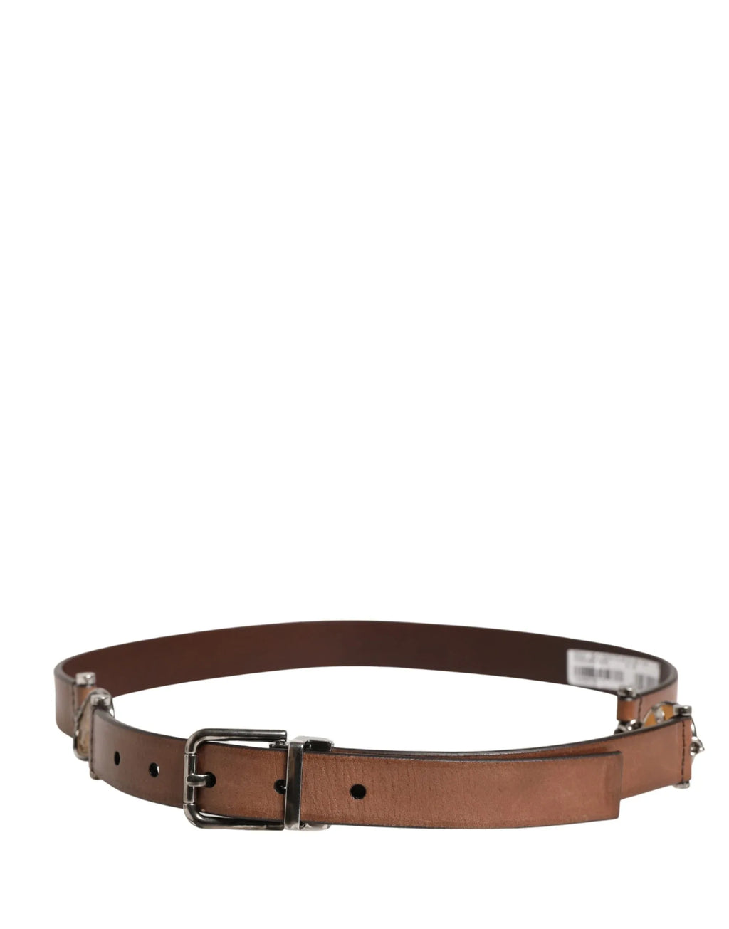 Dolce & Gabbana Men Brown Classic Leather Metal Buckle Belt - Zeiniez