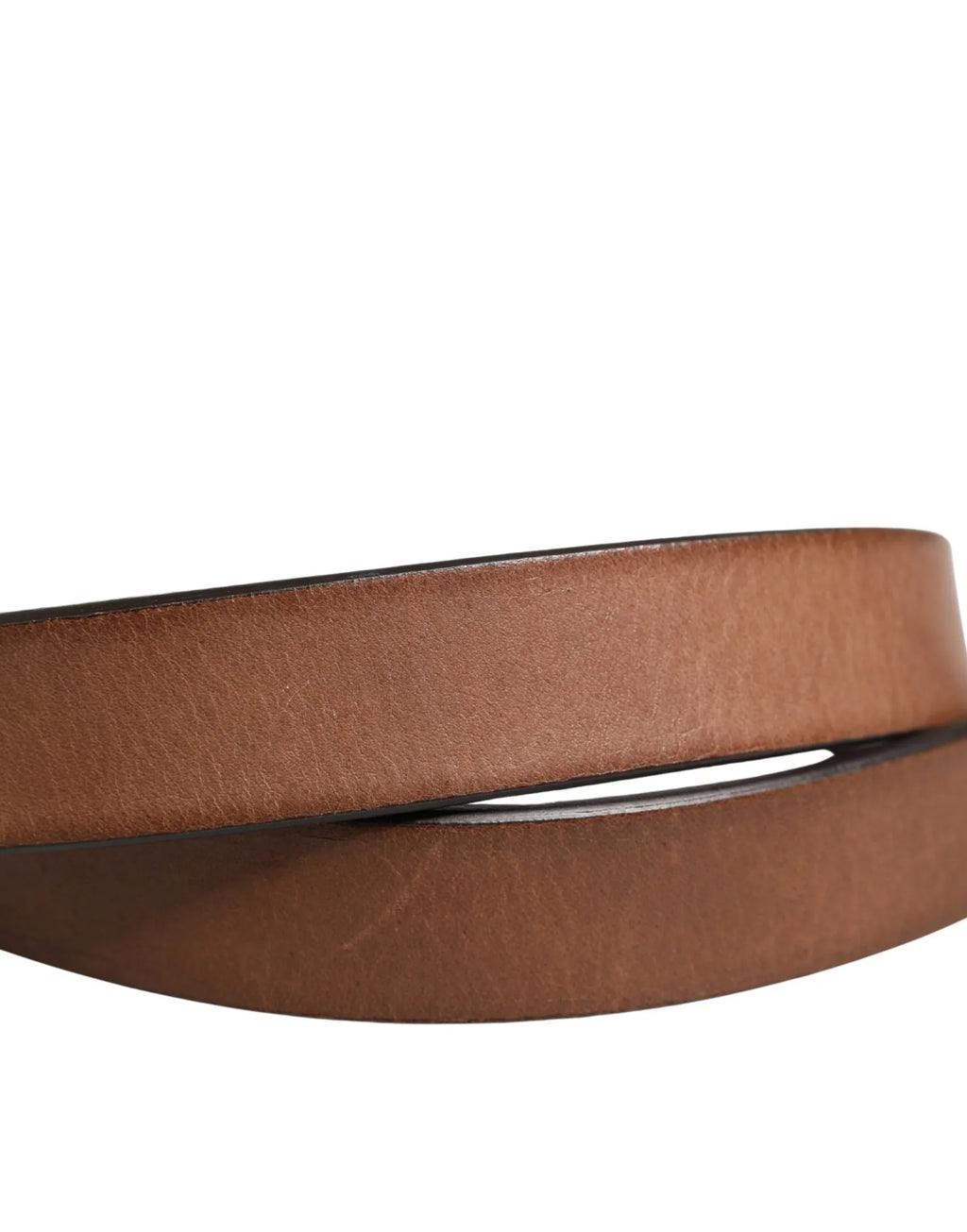 Dolce & Gabbana Men Brown Classic Leather Metal Buckle Belt - Zeiniez
