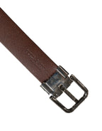 Dolce & Gabbana Men Brown Classic Leather Metal Buckle Belt - Zeiniez