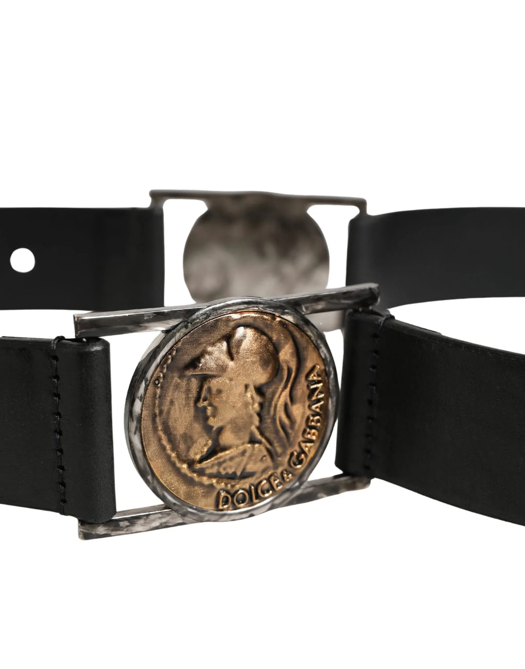 Dolce & Gabbana Men Black Classic Leather Metal Buckle Belt - Zeiniez