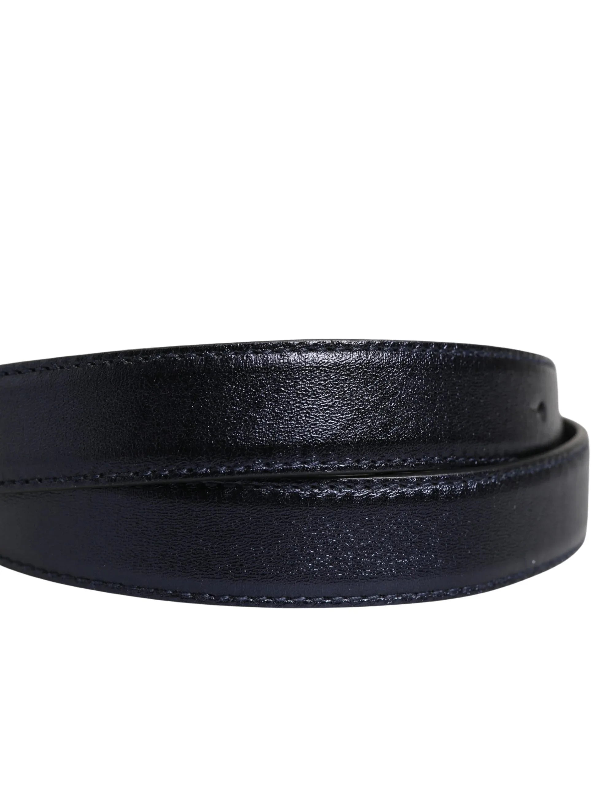 Dolce & Gabbana Men Black Classic Leather Square Buckle Belt - Zeiniez