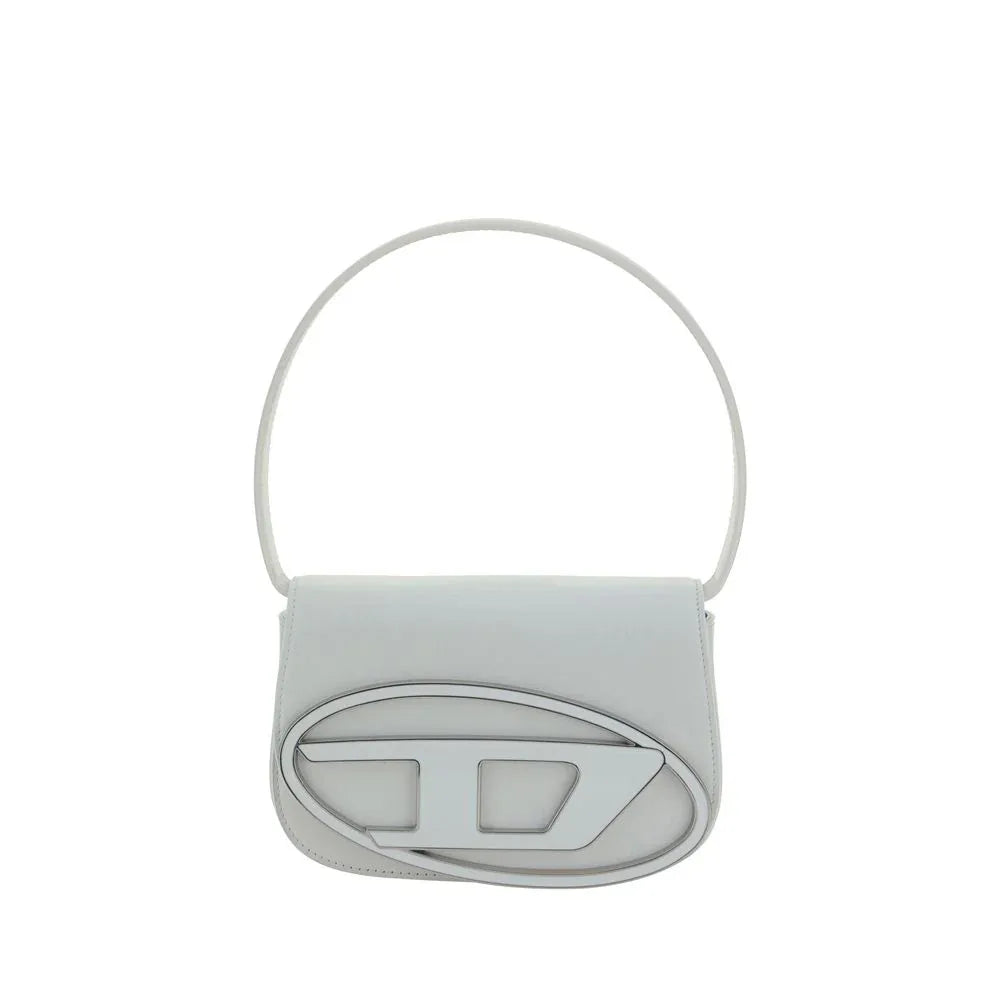 Diesel White Calf Leather Bos Taurus Shoulder Bag