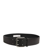 Dolce & Gabbana Men Black Classic Leather Metal Buckle Belt - Zeiniez