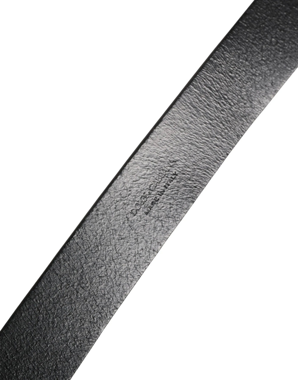 Dolce & Gabbana Black Calf Leather Silver Metal Buckle Belt - Zeiniez