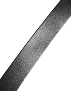Dolce & Gabbana Black Calf Leather Silver Metal Buckle Belt - Zeiniez