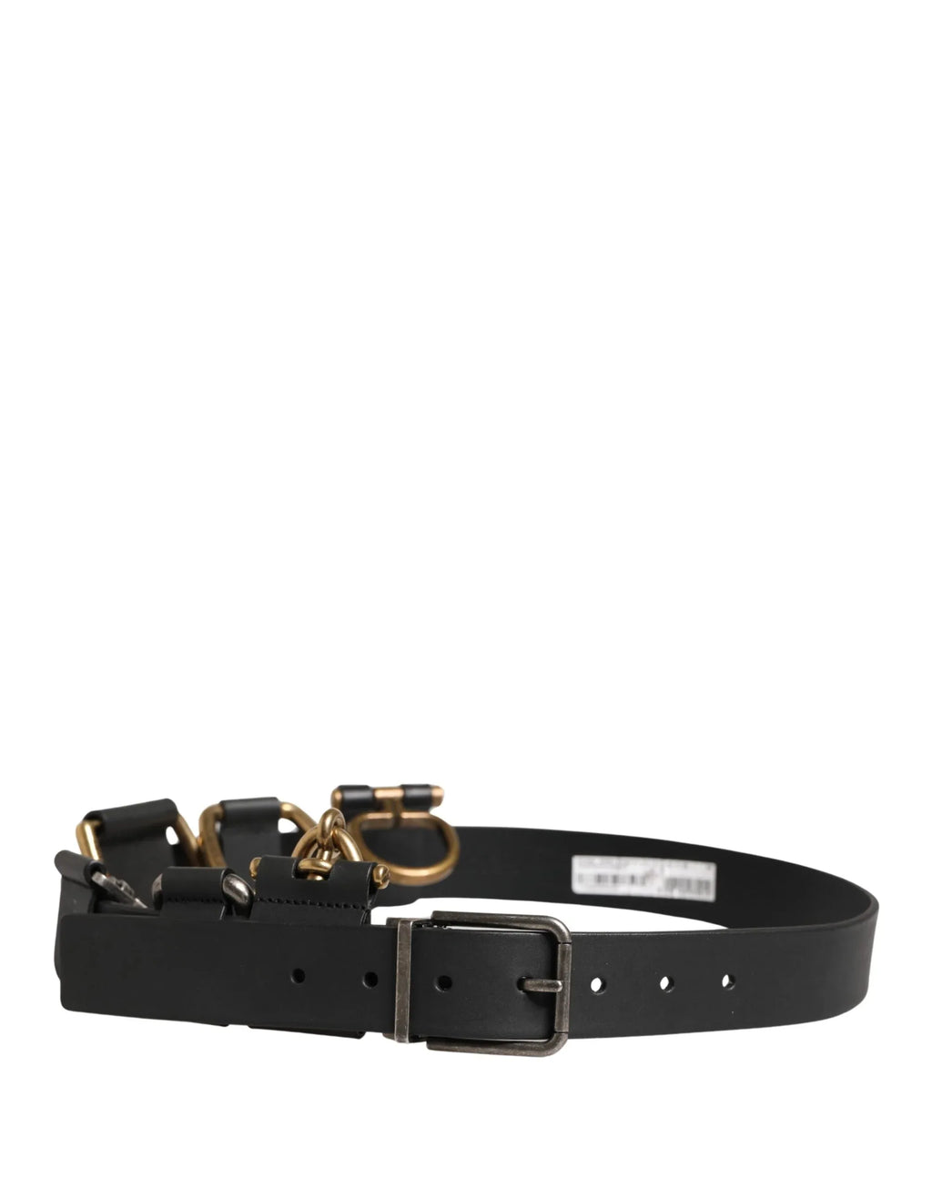 Dolce & Gabbana Men Black Classic Leather Metal Buckle Belt - Zeiniez