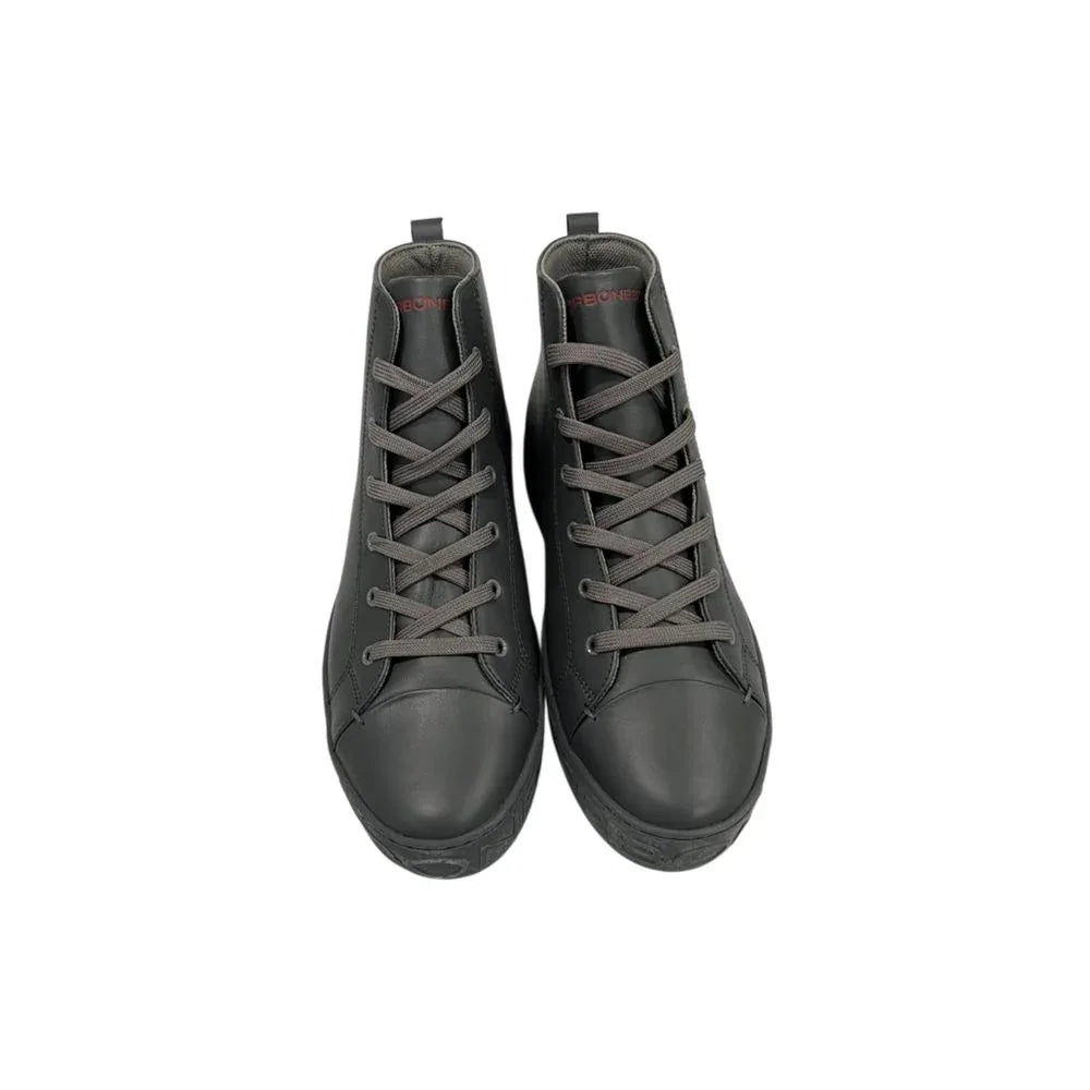 Borbonese Grey Genuine Leather Men Sneaker - Zeiniez