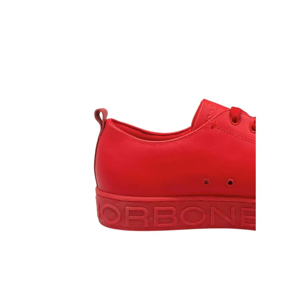 Borbonese Red Leather Men Sneaker - Zeiniez