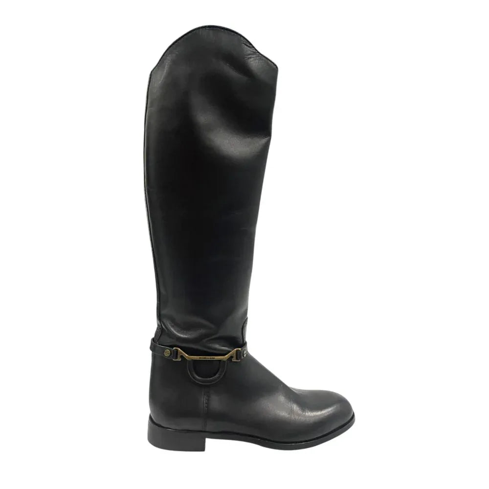 Borbonese Black Leather Women Boot - Zeiniez