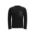 Prada Black Fleece Wool Sweatshirt - Zeiniez