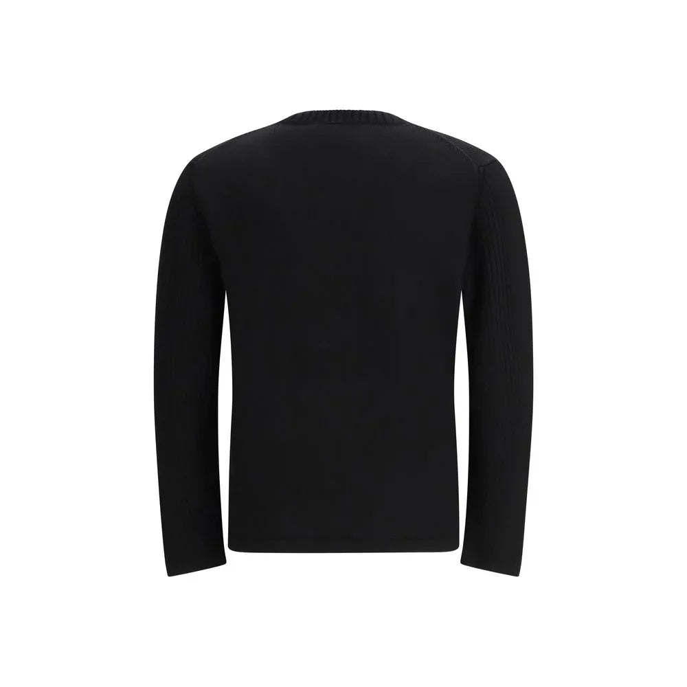 Prada Black Fleece Wool Sweatshirt - Zeiniez
