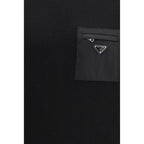 Prada Black Fleece Wool Sweatshirt - Zeiniez