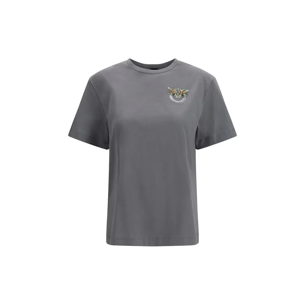 PINKO Gray Cotton T-Shirt - Zeiniez