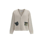 Off-White Beige Cotton Cardigan - Zeiniez