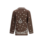 P.A.R.O.S.H. Brown Linen Pattern Shirt - Zeiniez