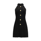 Balmain Black Viscose Cocktail Dress - Zeiniez
