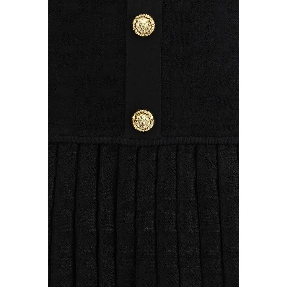 Balmain Black Viscose Cocktail Dress - Zeiniez
