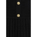 Balmain Black Viscose Cocktail Dress - Zeiniez