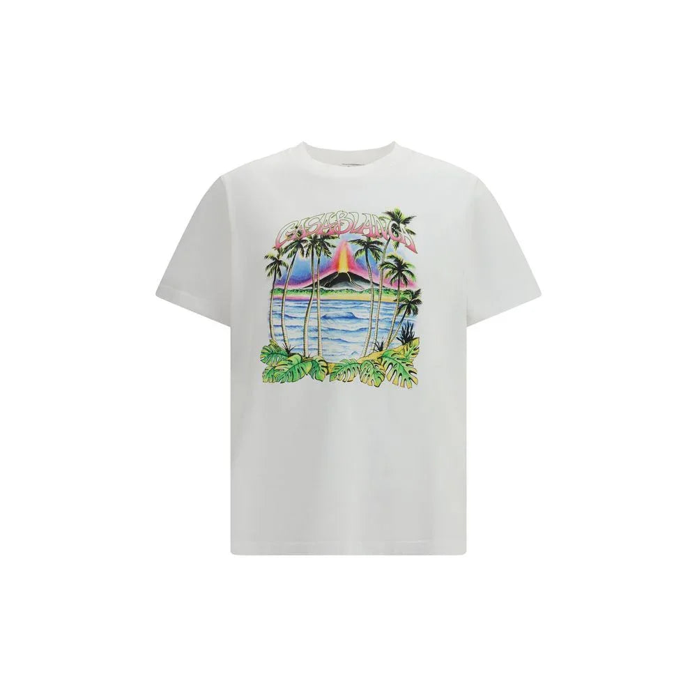 Casablanca White Cotton T-Shirt - Zeiniez