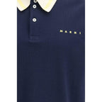 Marni Blue Cotton Polo Shirt - Zeiniez