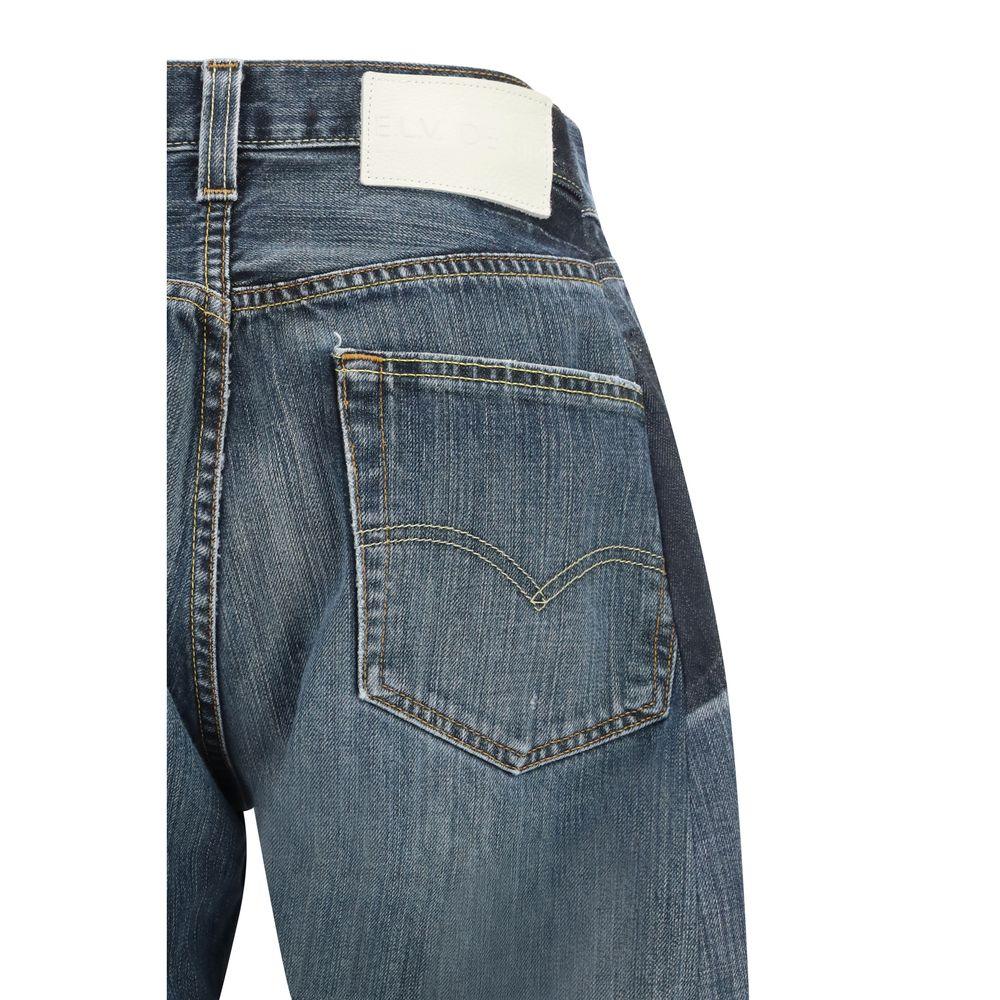 E.L.V. DENIM Gray Cotton Straight-Leg Jeans - Zeiniez