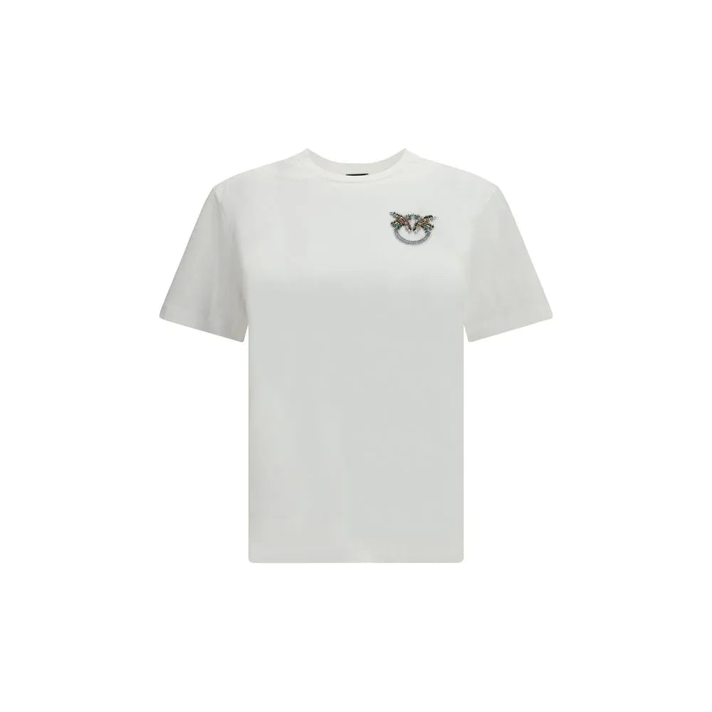 PINKO White Cotton T-Shirt - Zeiniez