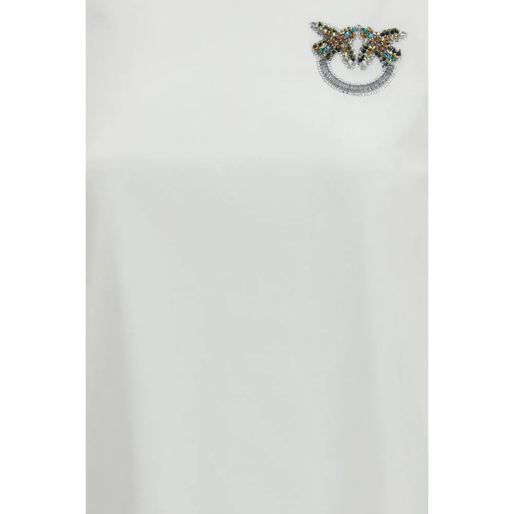 PINKO White Cotton T-Shirt - Zeiniez