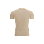 Max Mara Beige Fleece Wool Polo Shirt - Zeiniez