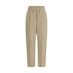 Brunello Cucinelli Beige Viscose Casual Pants - Zeiniez