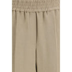 Brunello Cucinelli Beige Viscose Casual Pants - Zeiniez